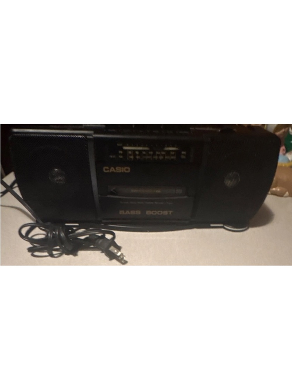 Vintage Casio Black Bass Boost Cassette Boombox